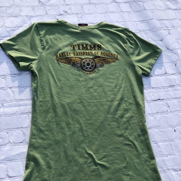 Green Live to Ride Harley Shirt - Picture 4 of 5